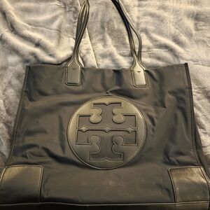 Tory Burch Black Large Ella Tote Bag